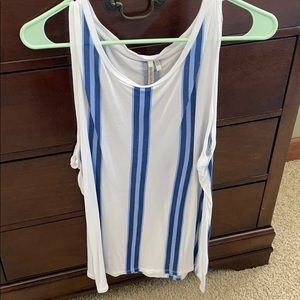 Light weight blue striped tank top